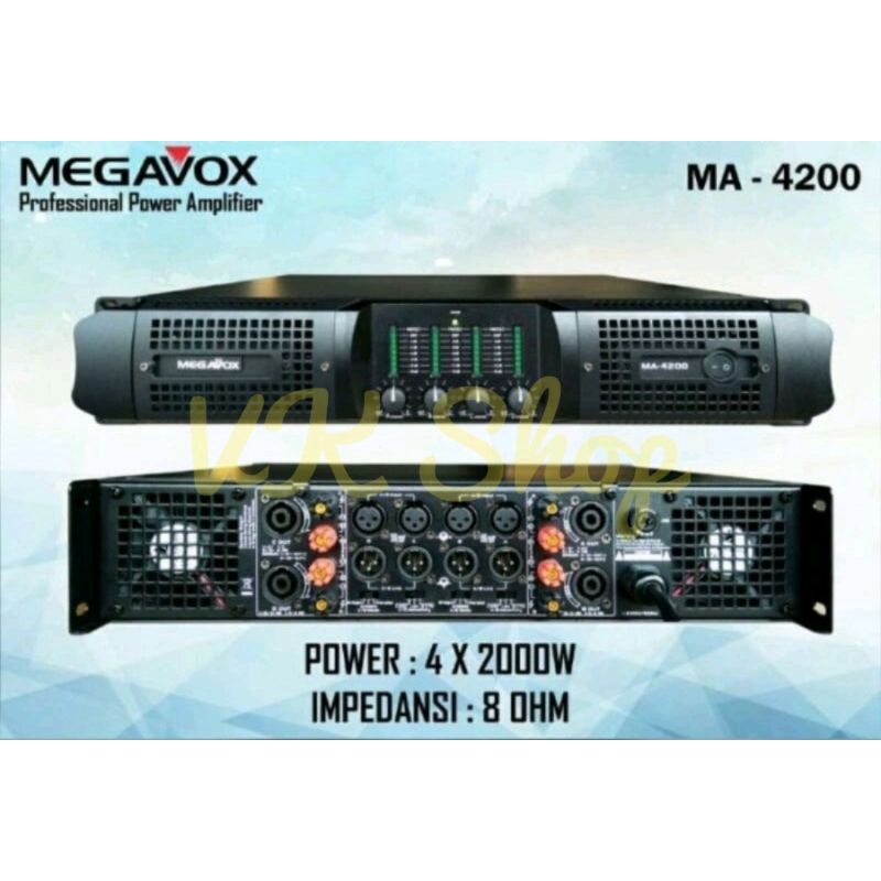 POWER AMPLIFIER MEGAVOX MA 4200 MEGAVOX MA4200 ORIGINAL