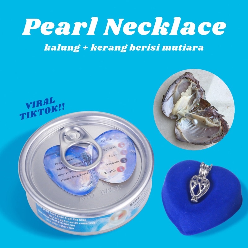 Grosir (SSC) Oyster necklace kalung mutiara tiktok (ADA KERANG NYA) wish pearl necklace Premium