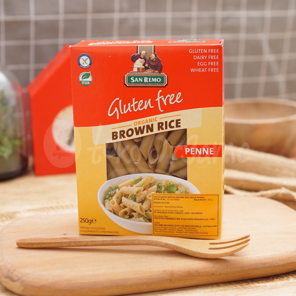 

Gluten Free Organic Brown Rice Penne 250gr - San Remo