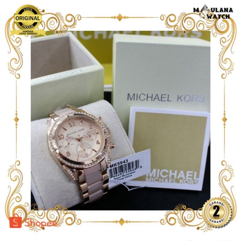 JAM TANGAN PRIA WANITA | RANTAI | KULIT | KARET | MURAH | WANITA MICHAEL KORS MK 5943 ORIGINAL