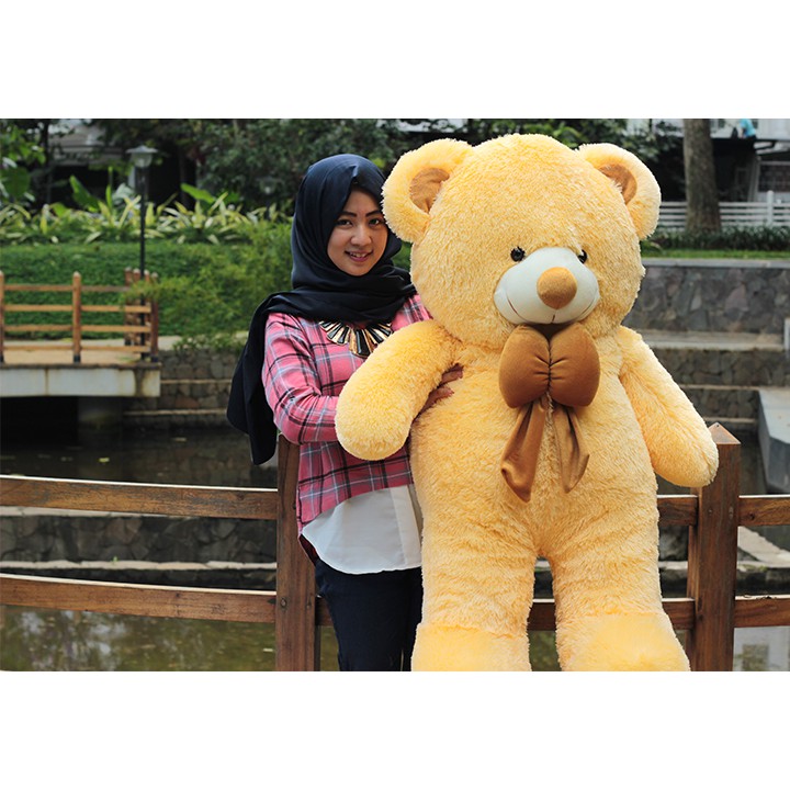 PROMO Boneka Beruang Teddy Bear Cream Super Jumbo 120 CM