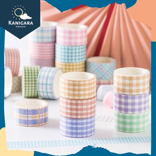 

4 Rolls Washi Tape Premium Big Grid Pattern Scrapbook - KG004