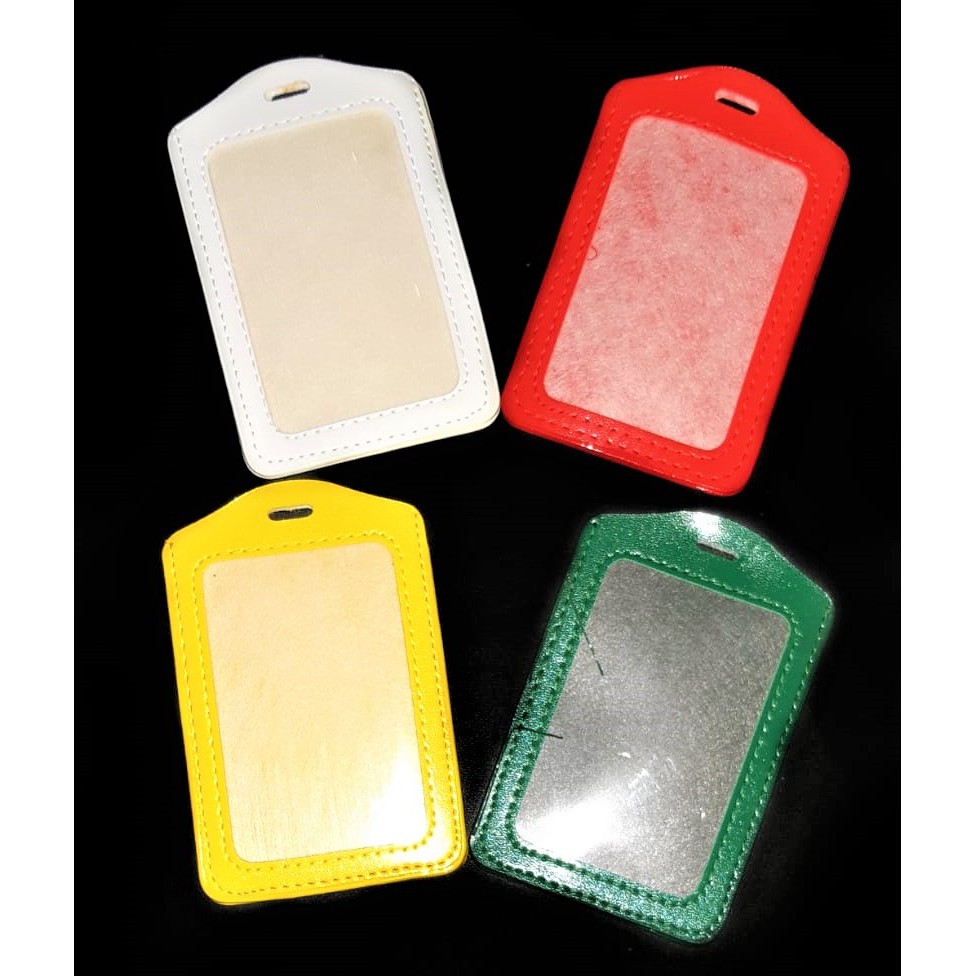 

NAME TAG SOFT ID CARD HOLDER LENTUR PVC KULIT SINTETIS WARNA TEMPAT KARTU NAMA PENGENAL
