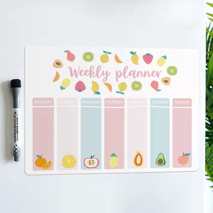 

stiker tempelan magnet kulkas papan tulis whiteboard magnetik catalan jadwal