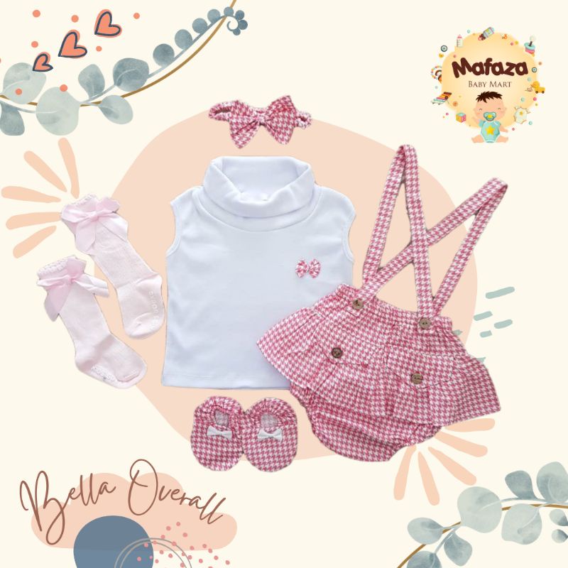 MAFAZABABY Overall Bayi Perempuan 0_6 Bulan 0_9 Bulan Baju Kodok Bayi Perempuan Baju Kodok Bayi Cewe