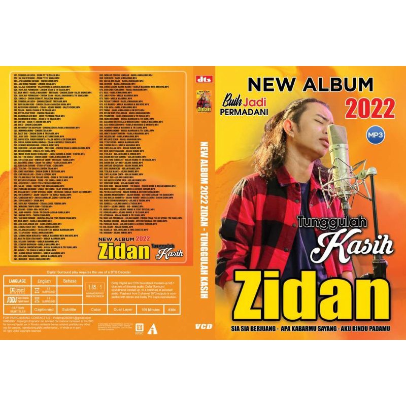 Jual KASET VCD LAGU MUSIK NEW ALBUM ZIDAN 2022 Shopee Indonesia