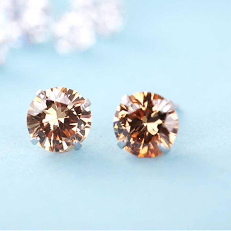 925 anting perak sterling anting-anting wanita dengan perhiasan fashion berlian-F