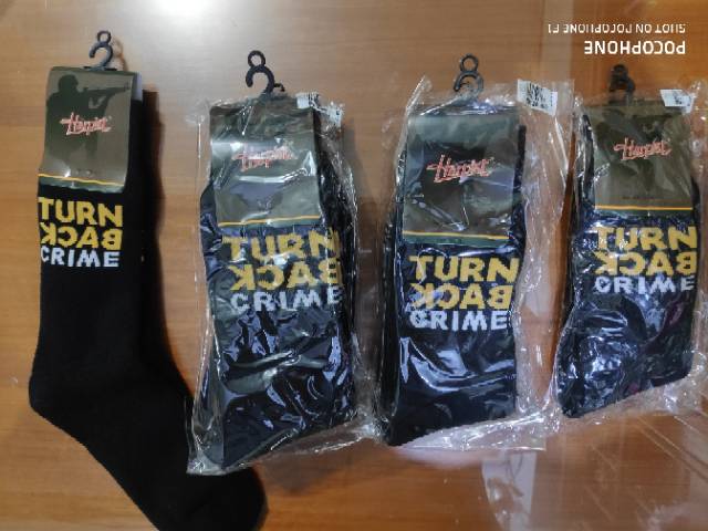 KAOS KAKI TURN BACK CRIME, UKURAN BESAR, TEBAL,  KATUN, AWET, DAN NYAMAN DI PAKAI