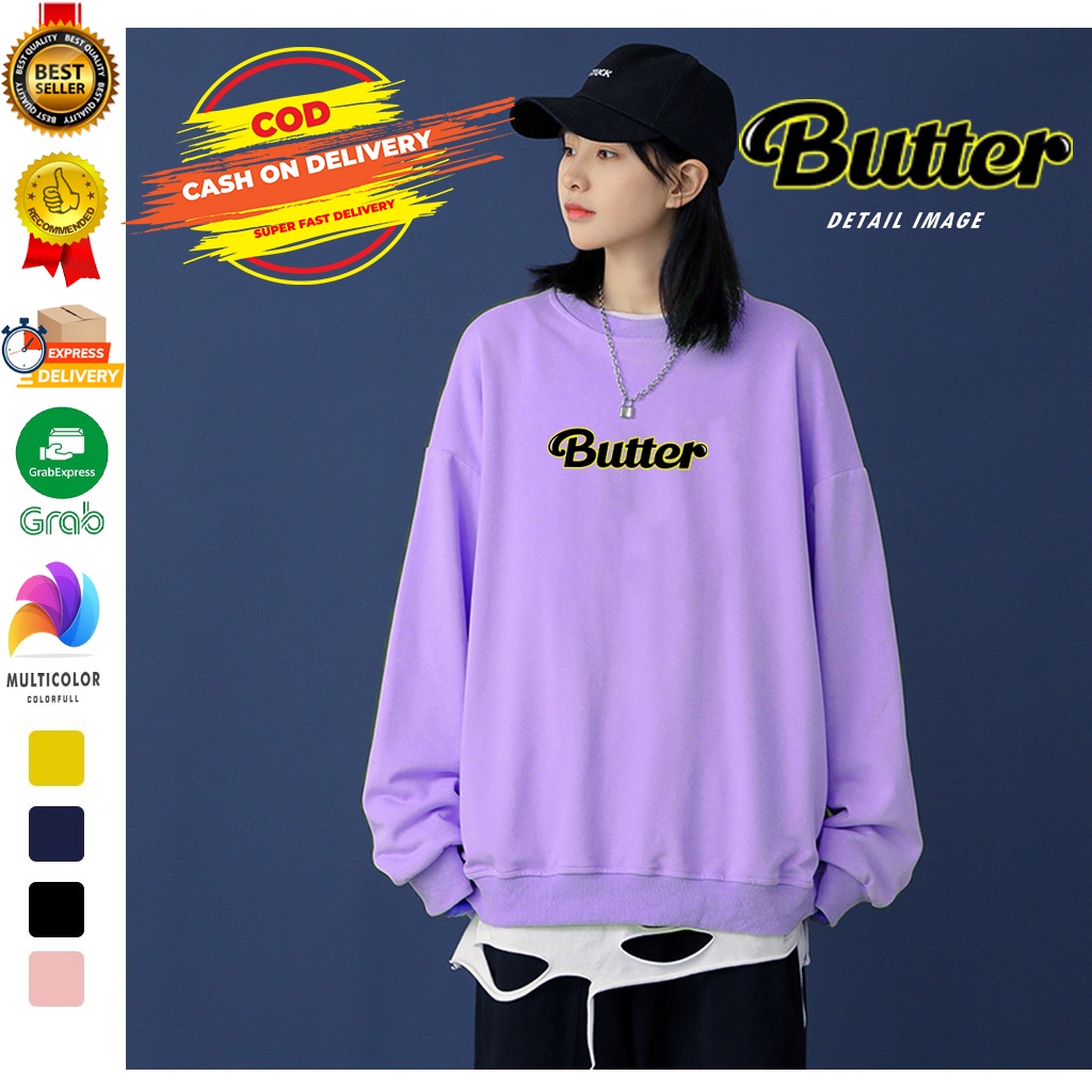 🅳🅵 Sweater Butter BT5 BT21 | Sweater BT5 BT21 Army Terbaru | Dhea Fashion