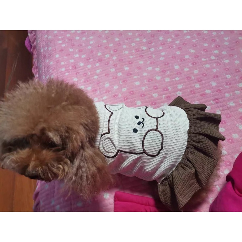 Brown Bear Top for Cat Dog Baju Anjing Kucing Lucu