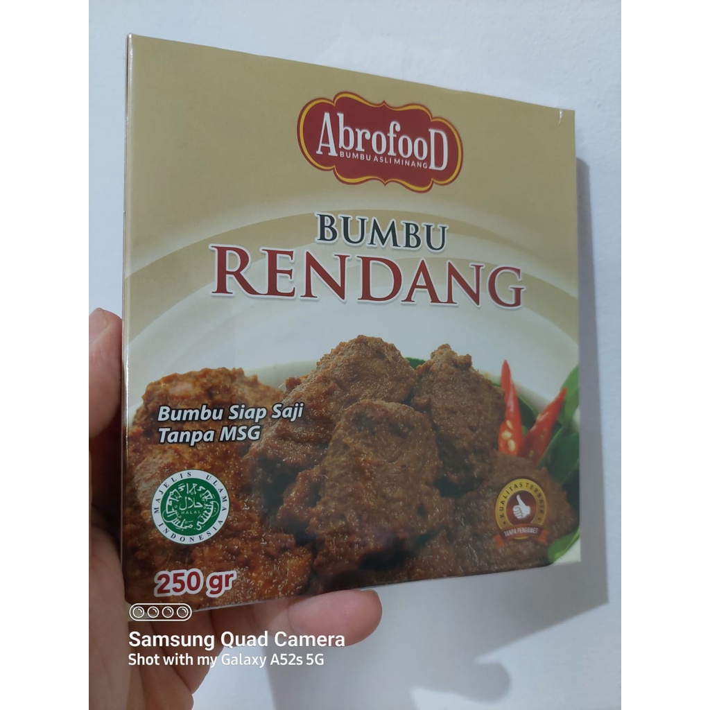 

180g & 250g Abrofood Bumbu Rendang Halal / rasa original / mild / tidak pedas