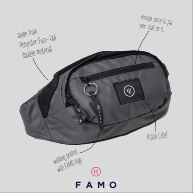 Tas Slempang Waistbag Famo Original