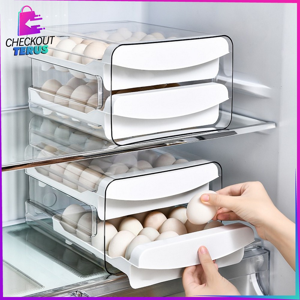 CT C201 Kotak Telur Tempat Penyimpanan Telor 30 Sekat Rak Telur Tempat Telur Egg Storage Box Organizer