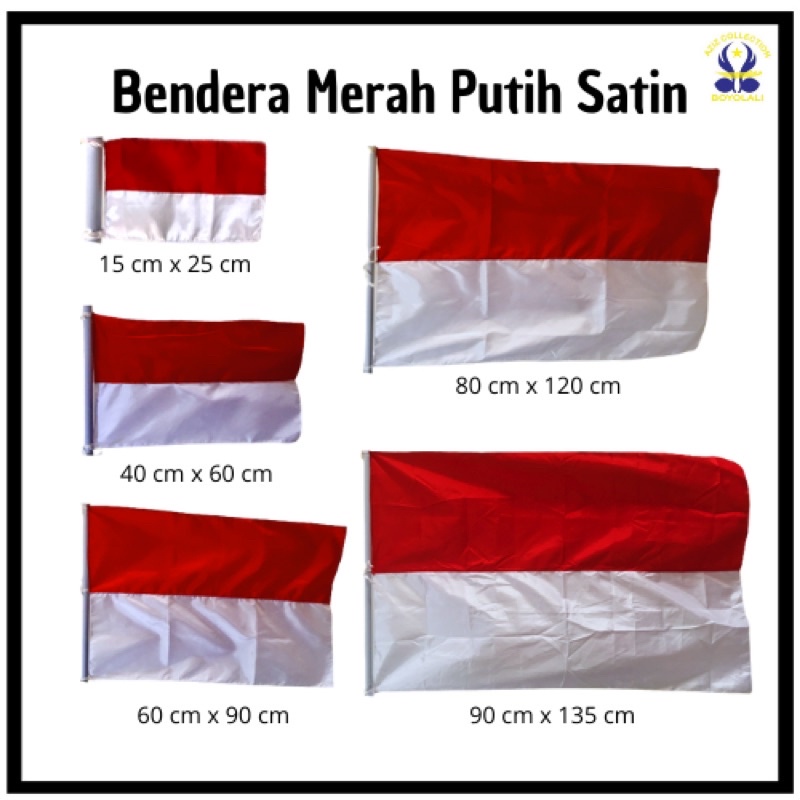 Bendera Merah Putih Agustusan Katun dan Satin berbagai ukuran Kecil dan Besar murah