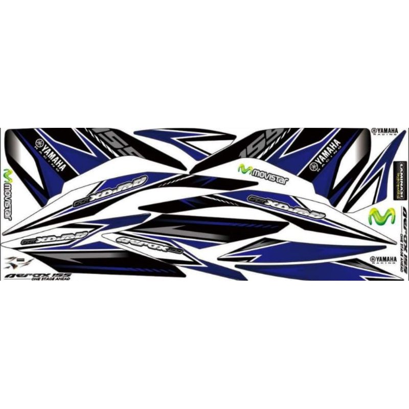 Striping Aerox 155 Variasi Yamaha Sticker Stiker Skotlet Lis Motor Lis Body Lis