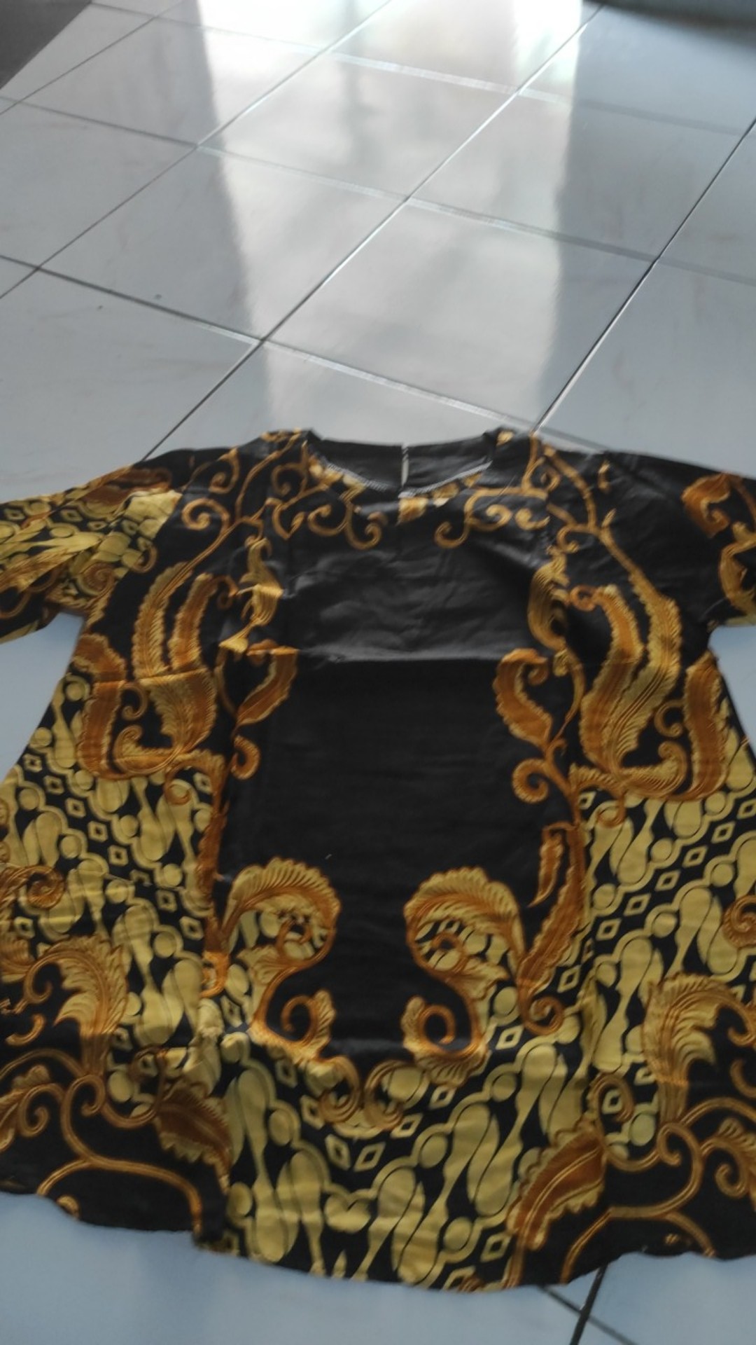 [cod] Tey-17 Batik Wanita Asj Sa Hrb026 Kenongo Kemeja Tosca Pendek