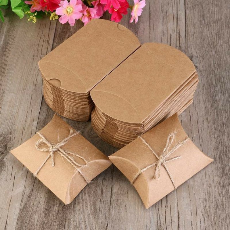 (isi 50 pcs) Pillow Box/ Bungkus makanan/ Bungkus Kebab/ Bungkus Roti/ Bungkus Burger dll