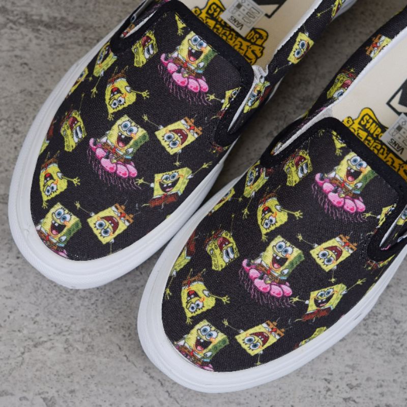 Vans Slip On Spongebob Jelly Fish Black Yellow