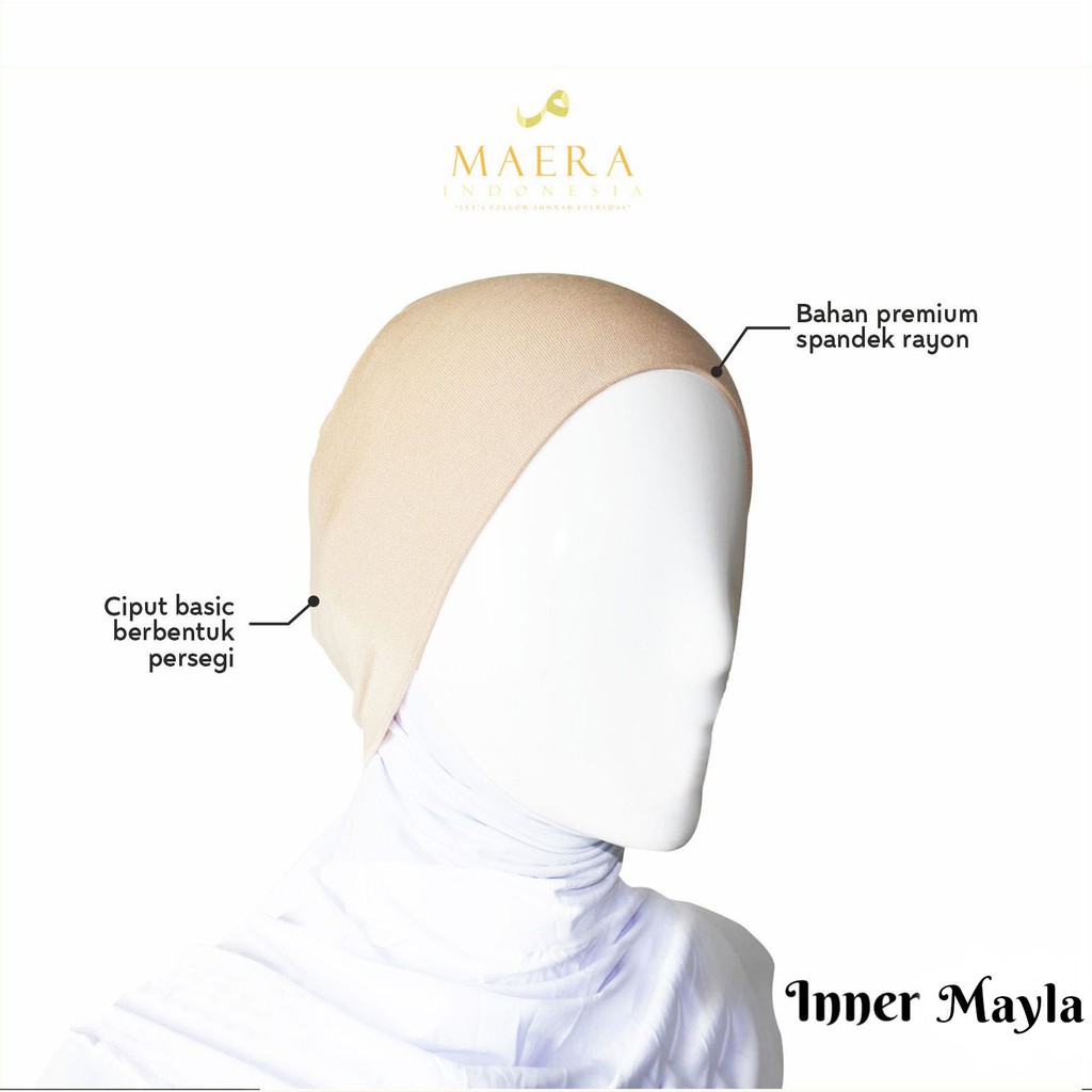 Ciput Inner Hijab Bandana Basic Adem Bahan Kaos Rayon Premium  MAYLA by Maera Indonesia