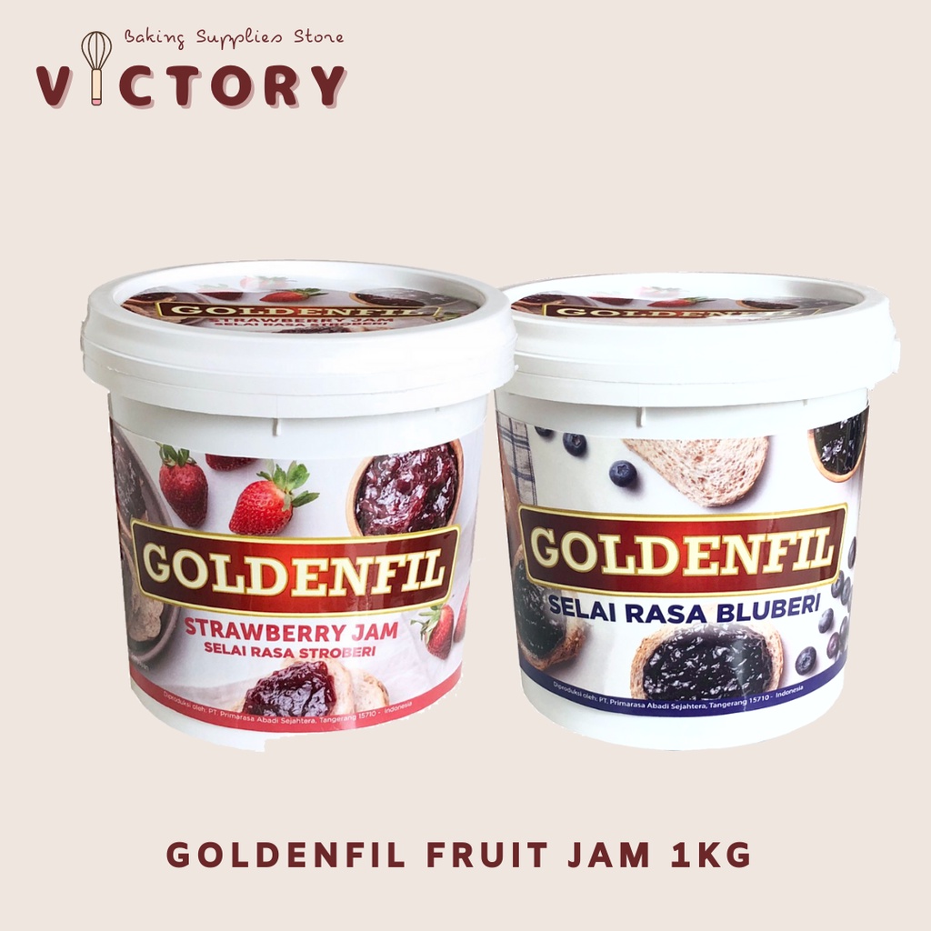 

GOLDENFIL Fruit Jam 1KG - Selai Stroberi/Bluberi