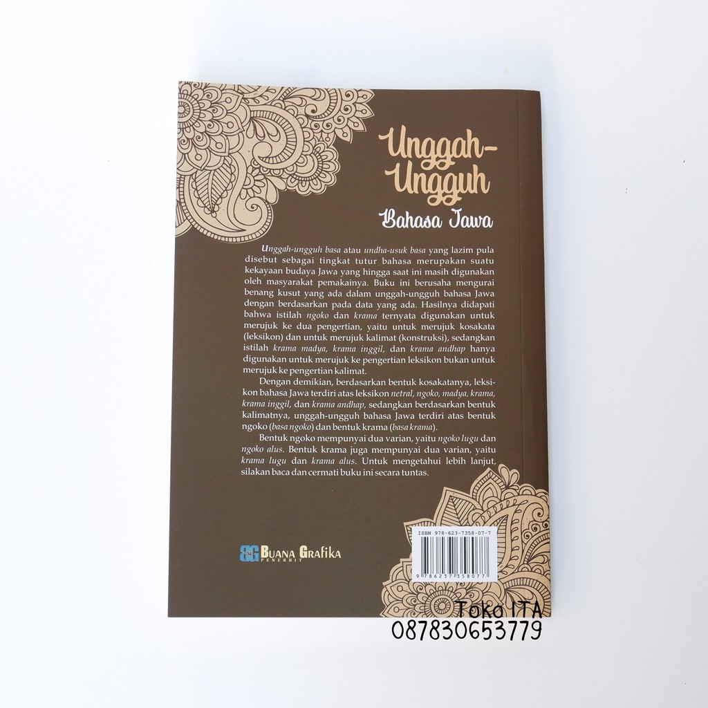 Buku Unggah Ungguh Bahasa Jawa Oleh S S T Wisnu Sasangka Shopee Indonesia