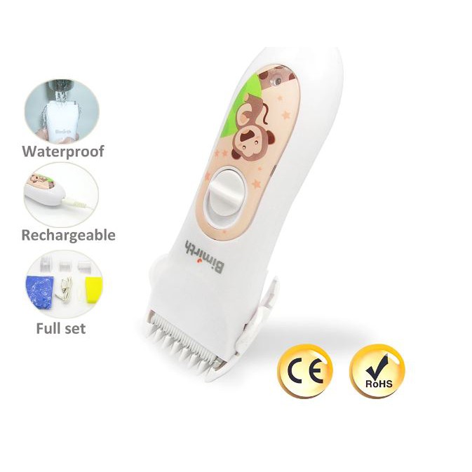 FREE ONGKIR Alat Cukur Rambut Elektrik Bayi Anak Anti Air Waterproof Rechargeable dengan USB