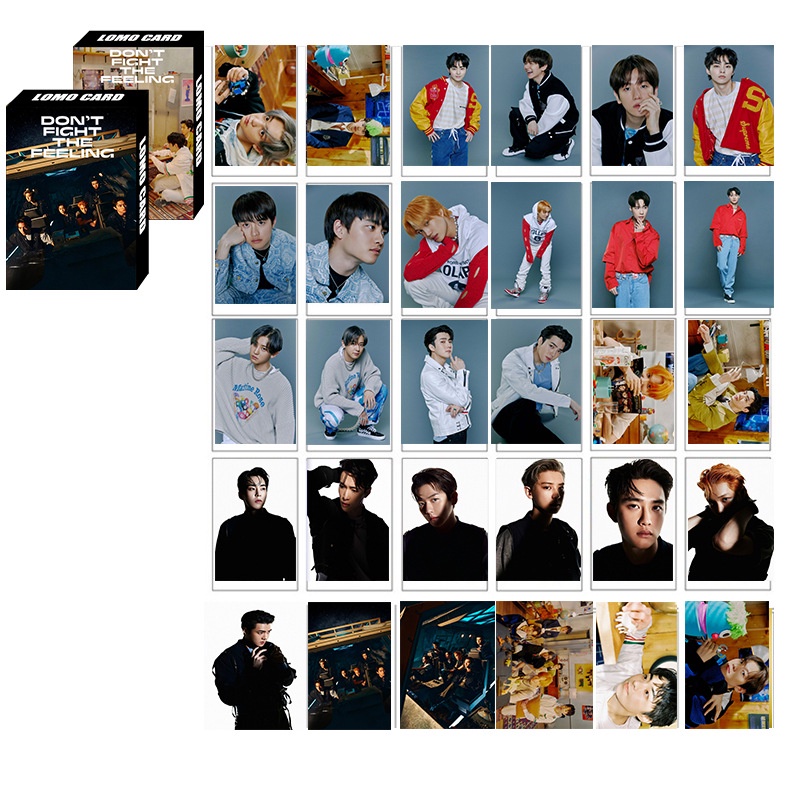 30pcs Kartu Lomo Foto Kpop BTS ENHYPEN EXO TWICE TXT NCT Aespa Album