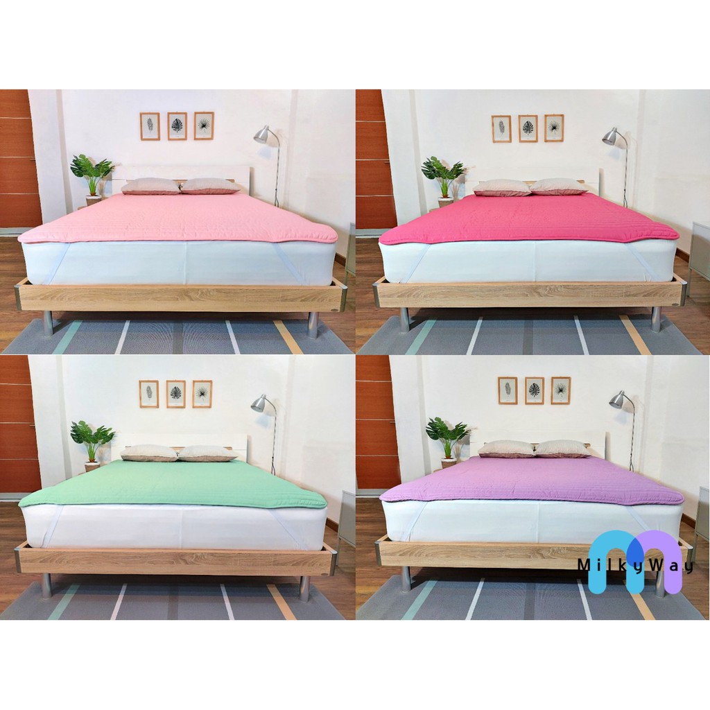 [MilkyWay] Color Mattress Protector / Pelindung Kasur Warna │ Size: (120 x 200) ─ (180 x 200) cm