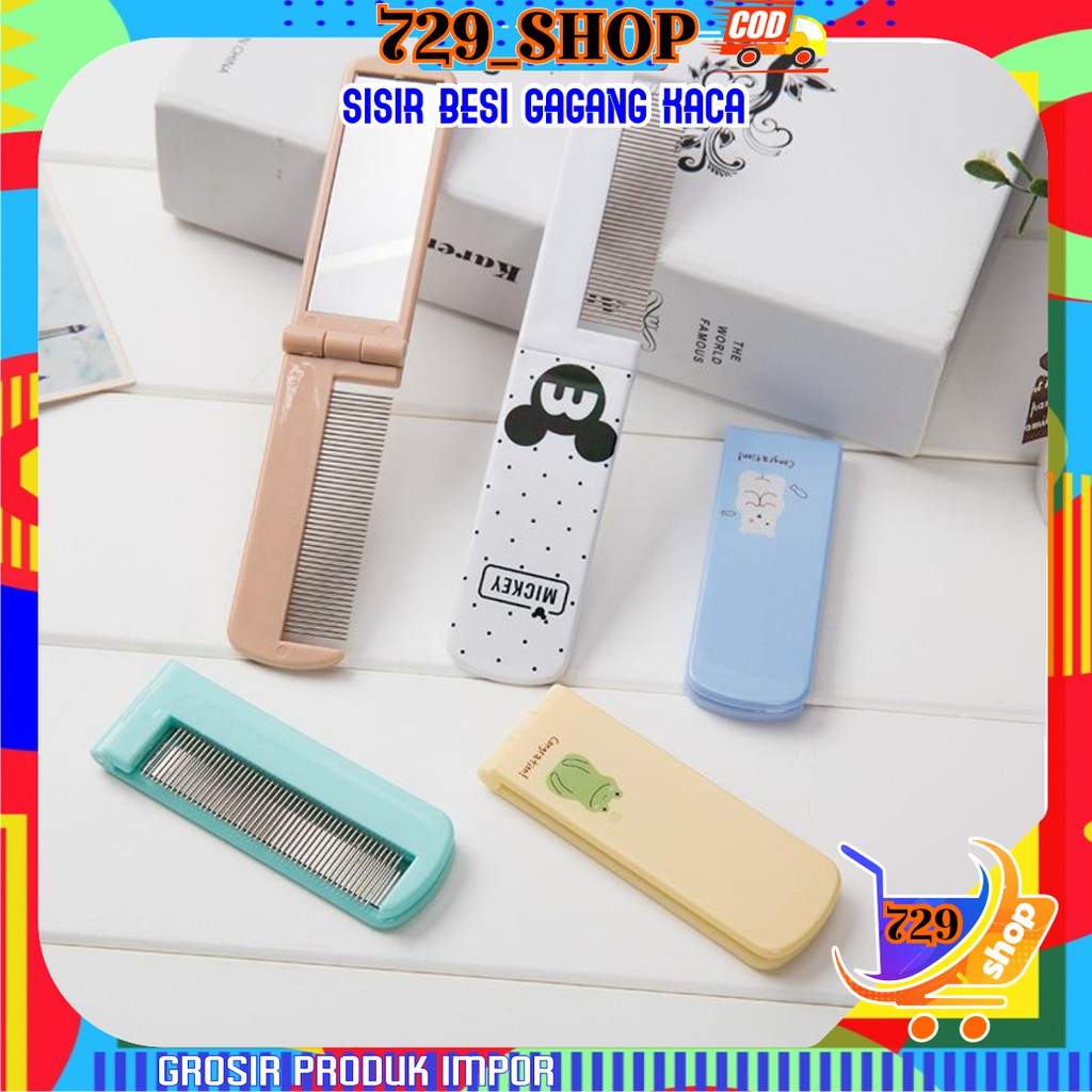 Sisir Besi Kaca Lipat Premum Impor Khas Korea Best Seller