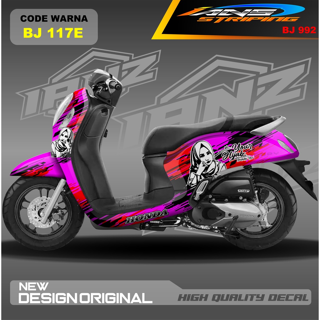 DECAL STIKER HONDA SCOOPY FULL BODY / STICKER VARIASI SCOOPY MODEL TERBARU / STICKER ALL SCOOPY