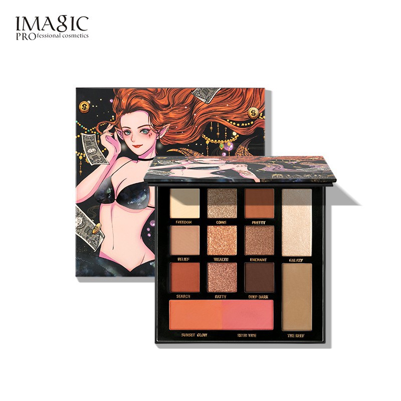 (READY &amp; ORI) IMAGIC Mermaid Series Makeup Palette EY333 EY334 Ungu/Hitam