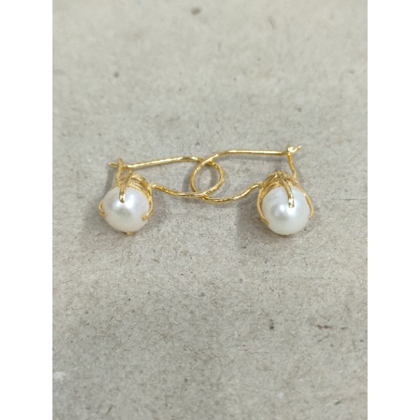 anting desi mutiara 2 gram emas muda