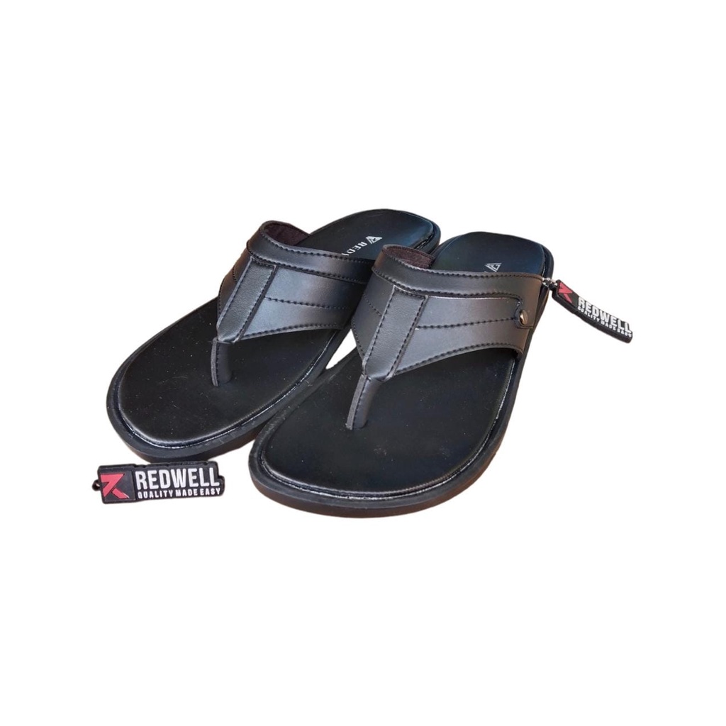 SANDAL PRIA CASUAL SENDAL KULIT ASLI DISTRO ORIGINAL SANDAL SLIDE JEPIT HITAM COKELAT