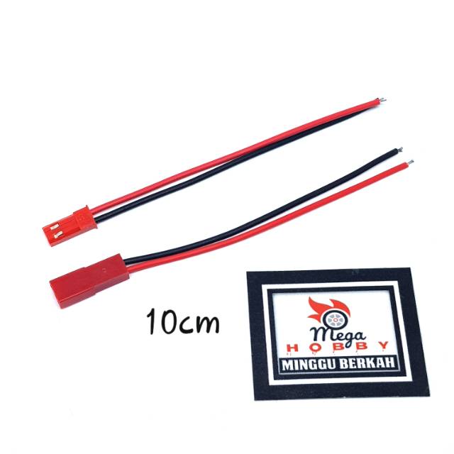 Konektor 100mm/150mm JST untuk esc battery lipo / Rc Wpl mnd90