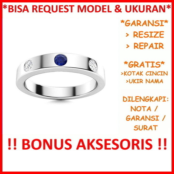 Garansi Paladium Asli Bisa Pesan Model Gratis Ukir Nama Cincin Kawin Palladium Pria Poladium ID372