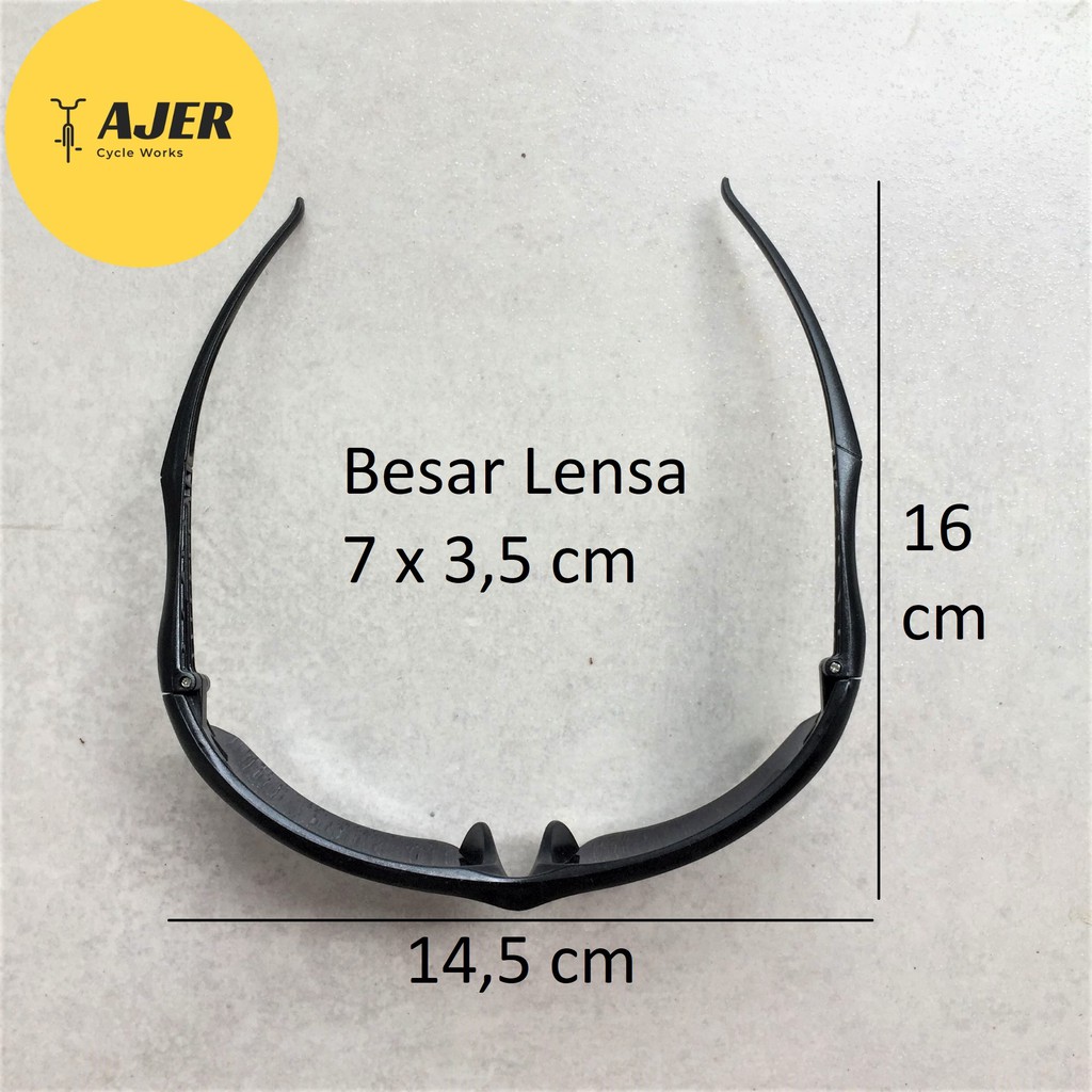 Kacamata hitam sepeda olahraga outdoor hiking Lensa UV transparan lensa kuning ungu