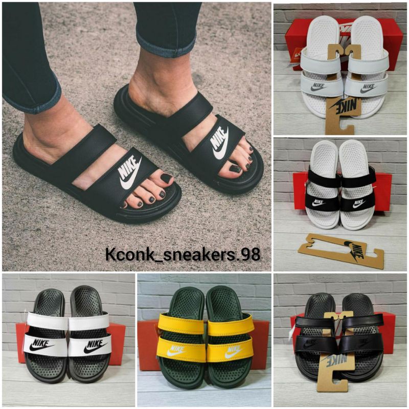 Sandal Nike FLIP FLOP Benassi 2 Slide Sandal nike bennasi Swooosh Grade Original BNIB Pria Wanita