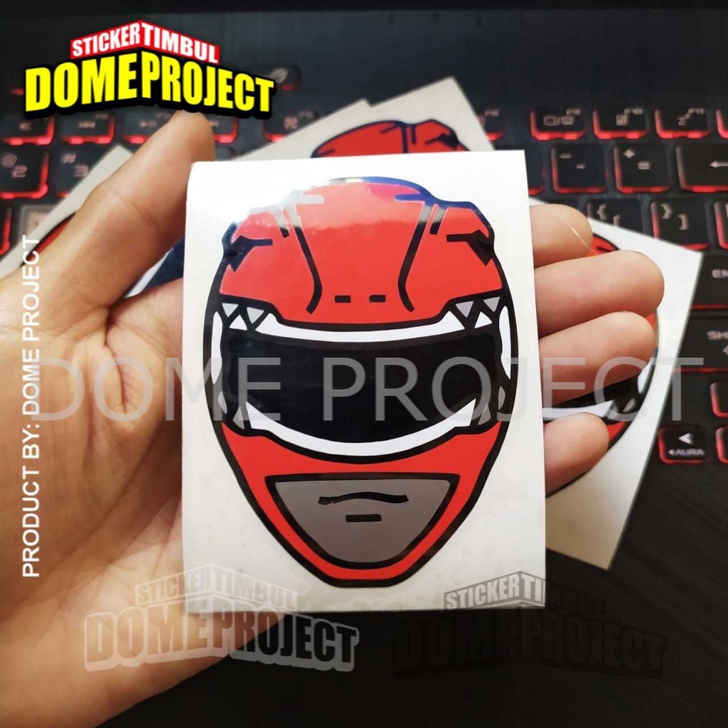 STIKER CUTTING MOTOR POWER RANGER RED HEAD STICKER OUTDOOR AKSESORIES MOBIL IMPORT