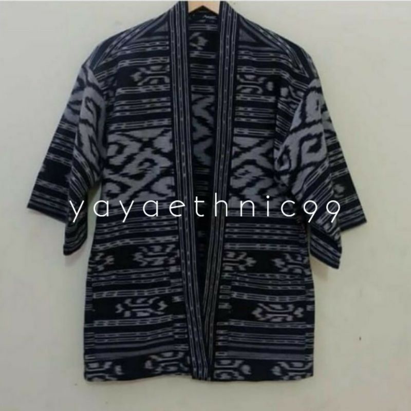 Kimono tenun troso, baju kimono tenun