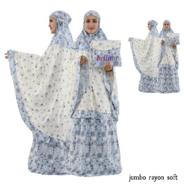 Setelan Mukena Rampel Jumbo Rayon Premium