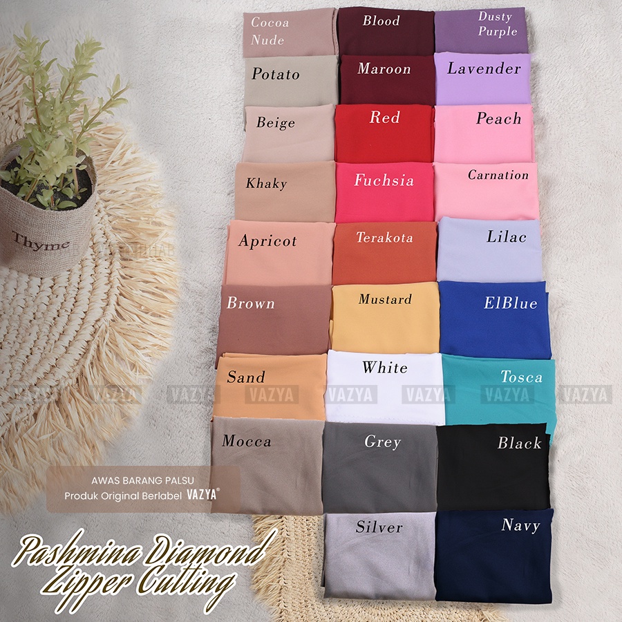 Pashmina Diamond Zipper Cutting