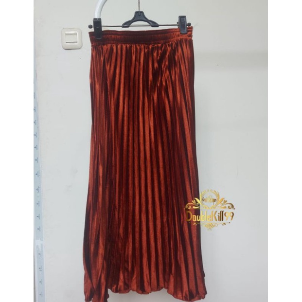 GROSIR ROK IMPORT / ROK 7/8 PLISKET BLUDRU VELVET PREMIUM  GLOSSY-7/8 BATA GLOSSY