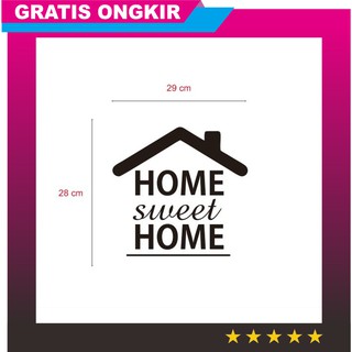 Stiker Home Sweet Home Pintu  Wall Sticker Door Sign Quotes  