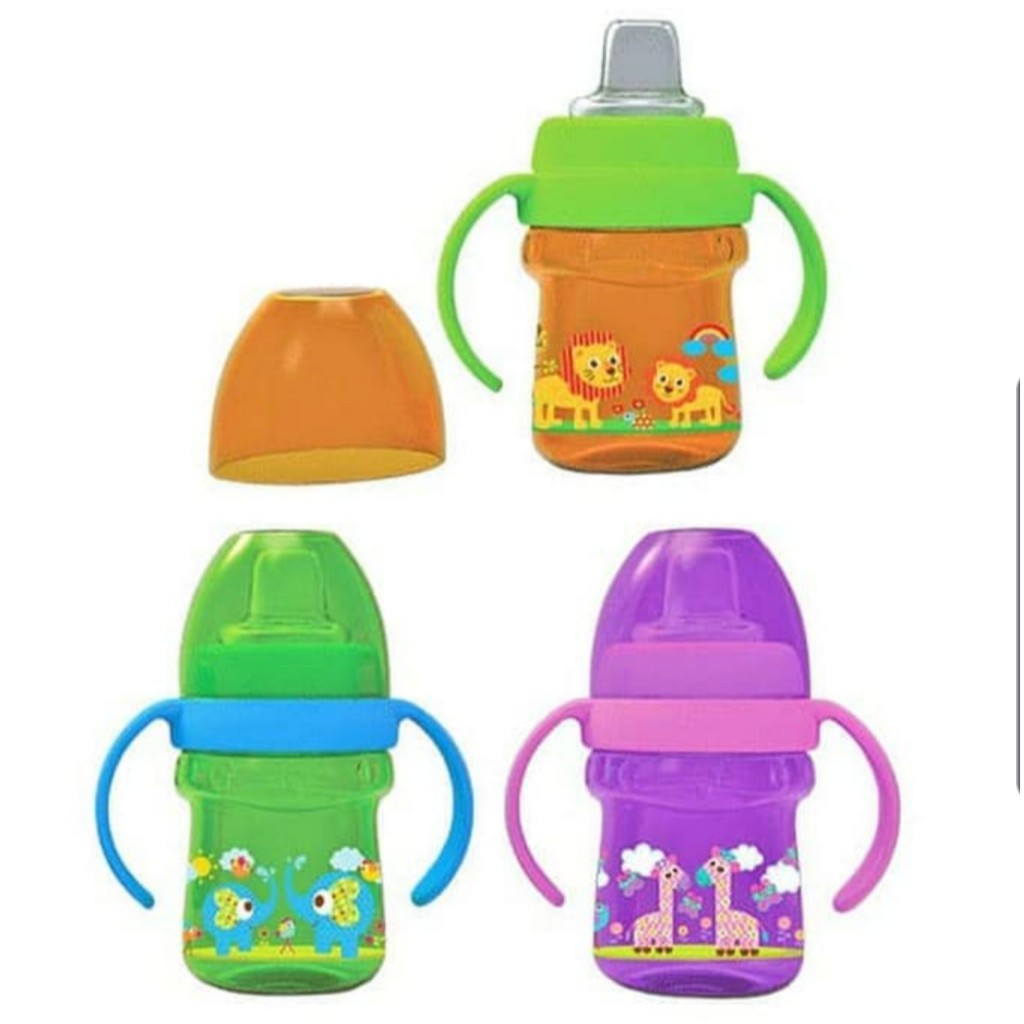 Training Cup Soft Spout Baby Safe 125ml Botol Minum 6m+ 9m+ Soft Spout Baby Safe