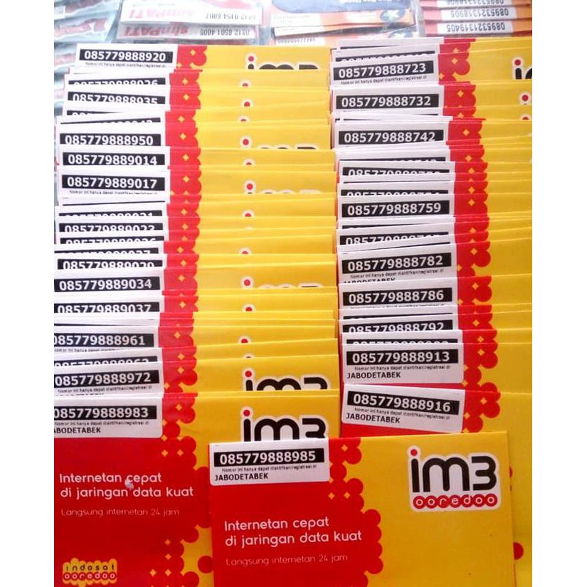 Kartu Perdana IM3 INDOSAT ooredoo | Nomor IM3 Sim Card m3 Pulsa 5000