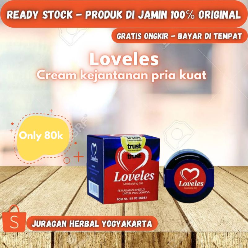 Cream kejantanan pria kuat herbal LOVELES Asli 100% original