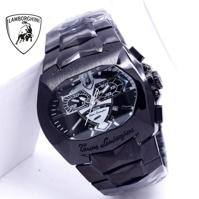 Jam Tangan Pria Sporty Lamborghini Crono Off Case Black