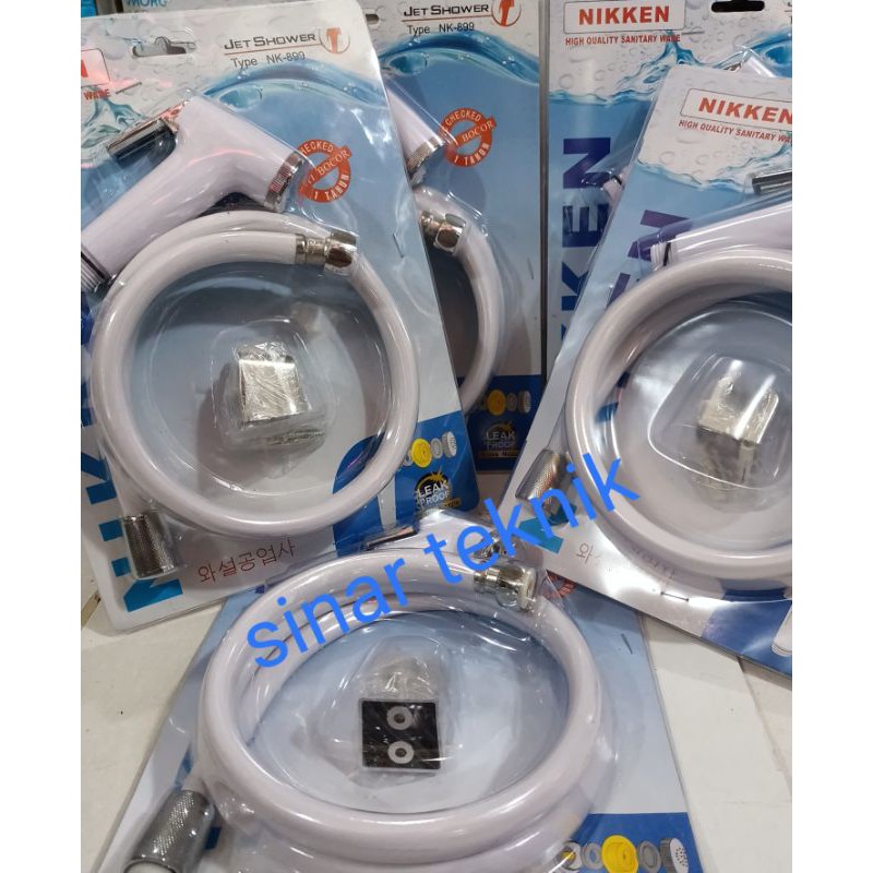 Semprot Air toilet/Shower cebok Niken  1,2M -putih