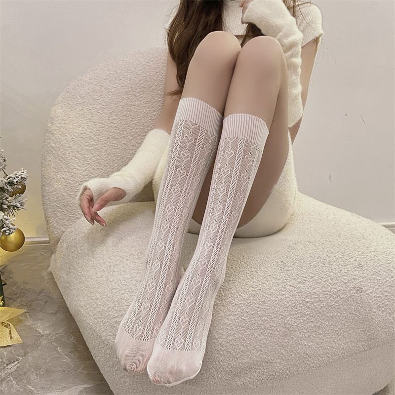 PCH Kaos Kaki Korea / Stocking Wanita Korea Motif Hati LOLITA Women Fashion Heart Shaped Stocking