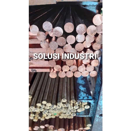 As tembaga/tembaga bulat diameter 8mm x 1000mm